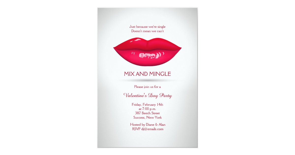 Luscious Lips Invitation Zazzle Com