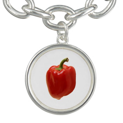 Luscious Red Pepper  Button Bracelet