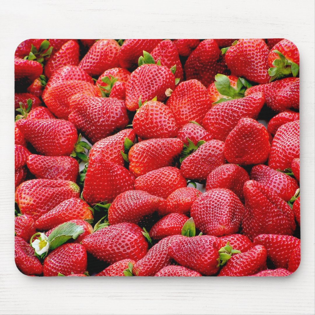 Luscious Whole Strawberries Mouse Pad Zazzle