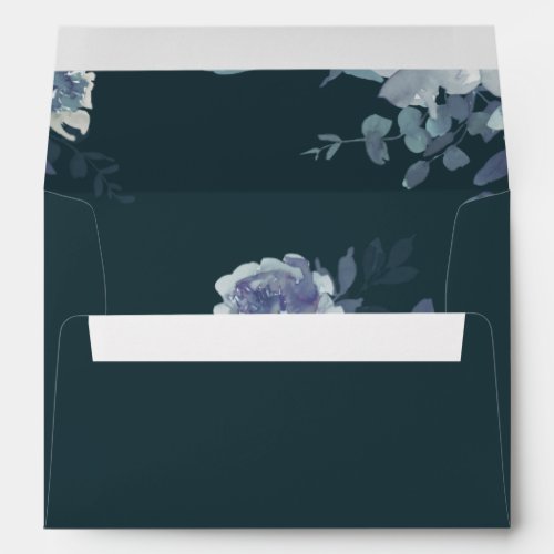 Lush and Moody Peony Wedding Return Address Envelope