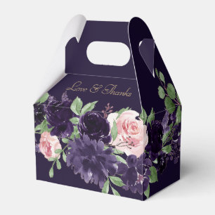 Lush Blossom Purple and Pink Love and Thanks Favor Boxes