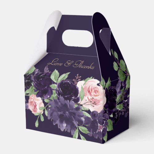 Lush Blossom  Purple and Pink Love and Thanks Favor Boxes