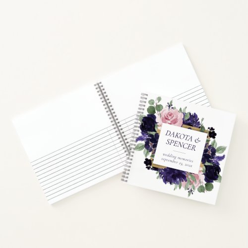Lush Blossoms  Purple and Pink Photo Guest Book