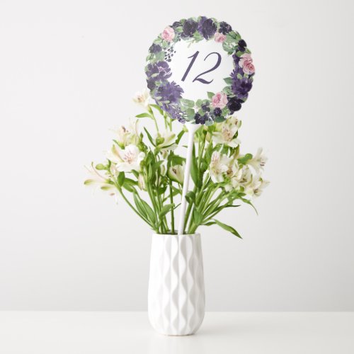 Lush Blossoms  Purple and Pink Rose Wreath Floral Balloon