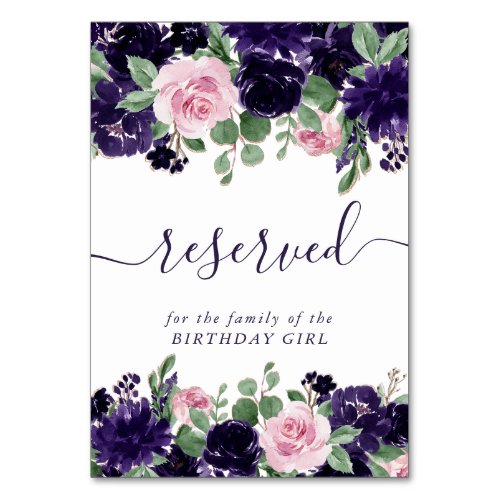 Lush Blossoms  Purple and Pink Roses Reserved Table Number