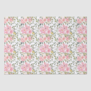 Lush Blush Pink Floral Small Business Packaging Tissue Paper