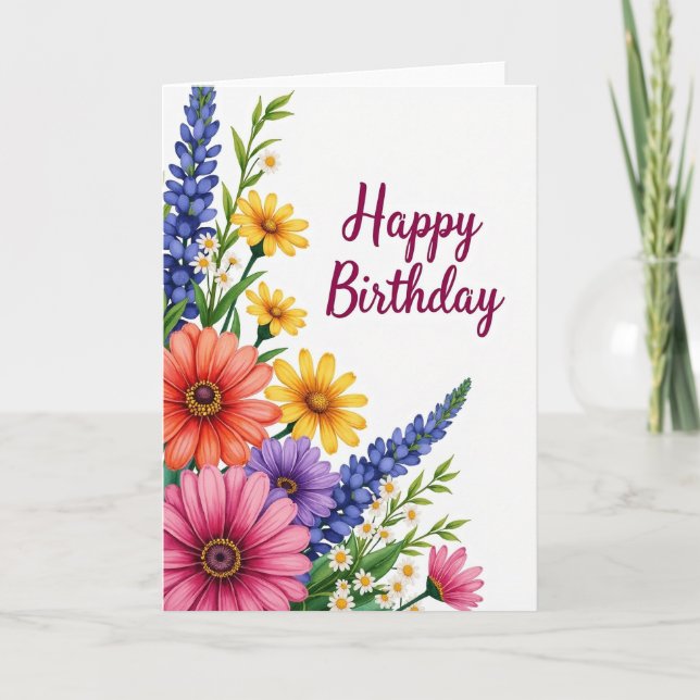 Lush Botanical Birthday Card (Front)
