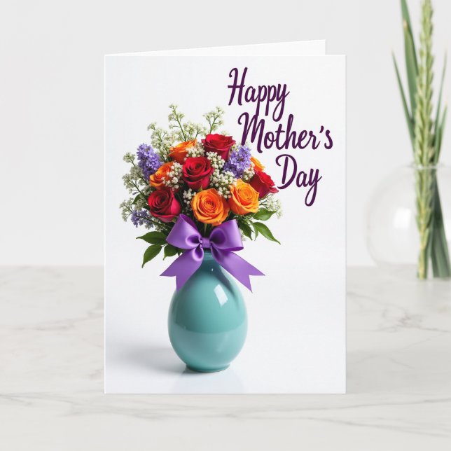 Lush Bouquet Mothers Day Card (Front)