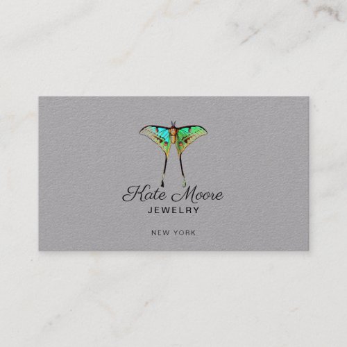 Lush Butterfly Logo Gray Jewelry Designer Calling Card