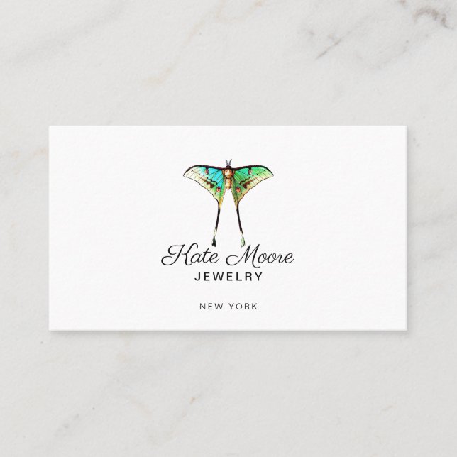 Lush Butterfly Logo Jewelry Designer Calling Card (Front)