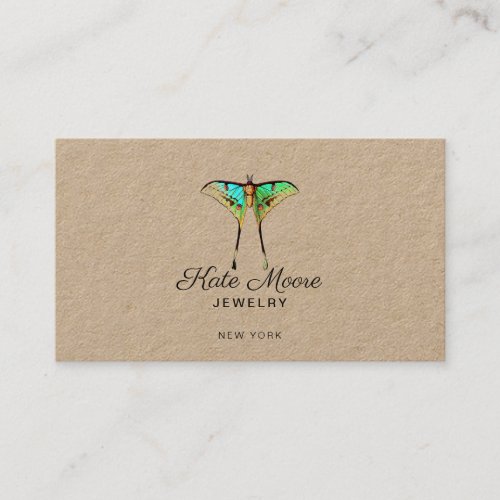 Lush Butterfly Logo Kraft Jewelry Designer Calling Card