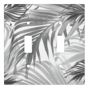 Lush Caribbean Palm Collage #1 #tropical #wall  Light Switch Cover