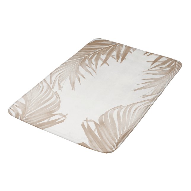 Lush Caribbean Palm Collage 3 Bath Mat (Angled)