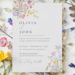 Lush Elegant Wildflowers Dusty Blue Wedding Invitation<br><div class="desc">Announce your special day with timeless sophistication using this  Elegant Wildflowers Dusty Blue Script  Wedding Invitation Design. Featuring sleek design,  it sets the tone for an unforgettable celebration. Elevate your wedding with effortless style and refinement. Get in touch if you have any question or need of further customization.</div>