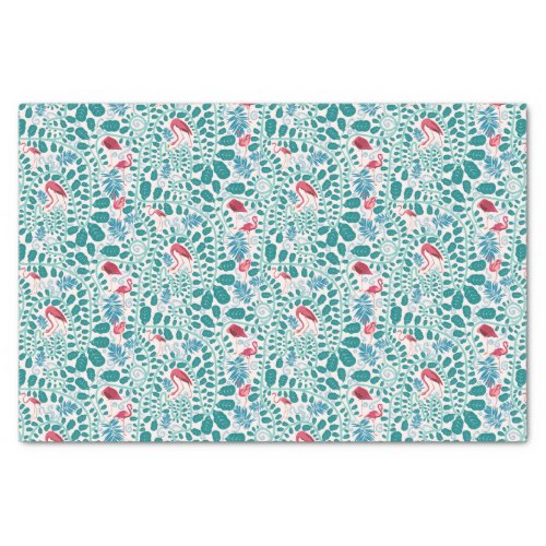 Lush Flamingo Jungle Pattern Soft Breeze Tissue Paper