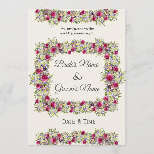 Lush Floral Garden Wedding Invitation