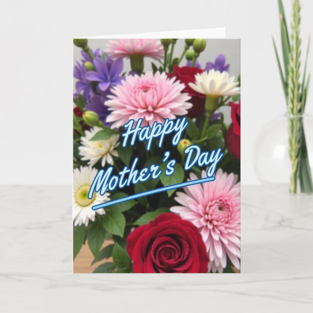 Lush Floral Mothers Day Card (Front)