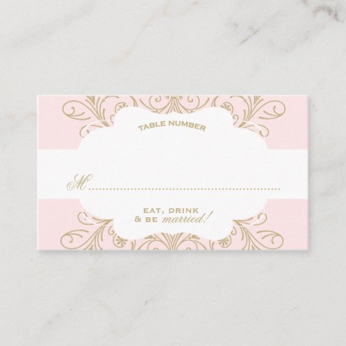 Lush Flourish Place Card blush/gold Business Cards