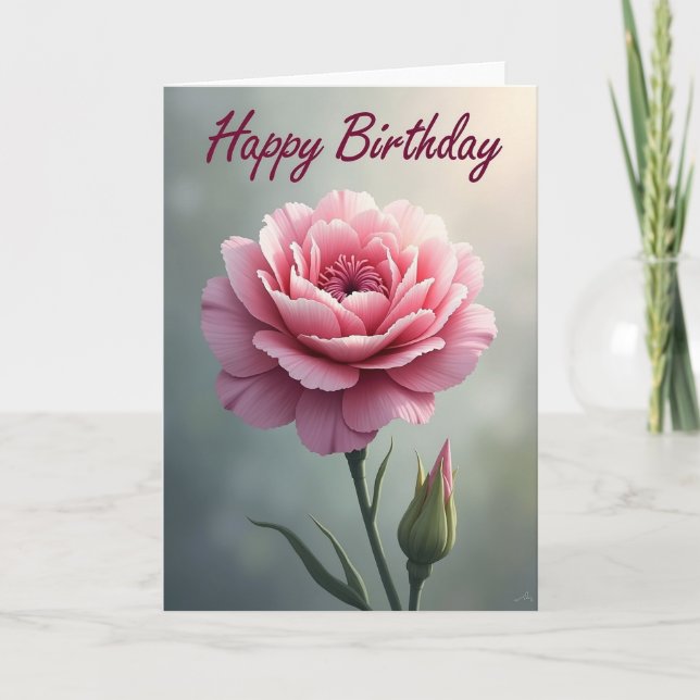 Lush Flower Birthday Card (Front)