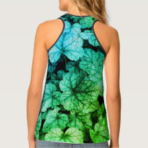 Lush Foliage -  Green and Blues Leaf Print