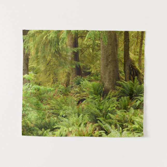 Lush Forest & Ferns | Ecola State Park, Oregon Tapestry (Front (Horizontal))