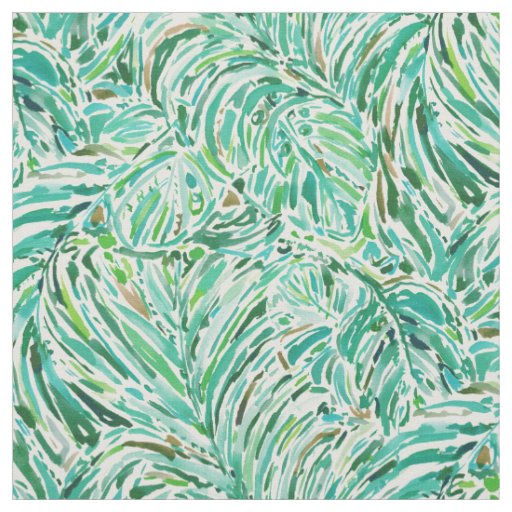 LUSH FREEDOM Watercolor Palm Print Fabric