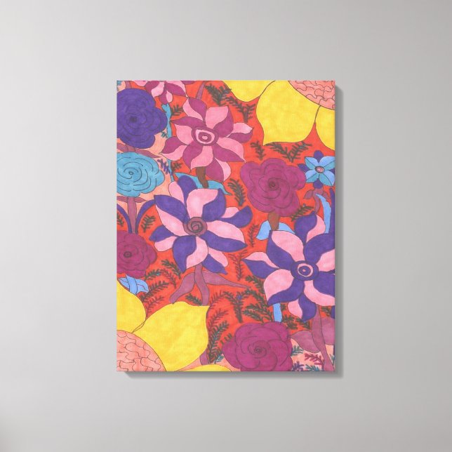 Lush Garden Boho Art Canvas Print (Front)