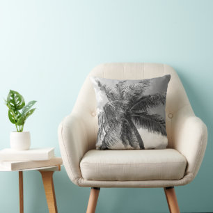 Lush Glam Palm Tree 2 Throw Pillow