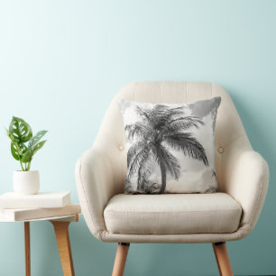 Lush Glam Palm Trees 1 Throw Pillow