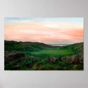 lush green Ballybunion links golf course Poster