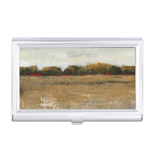 Lush Green Countryside Landscape Business Card Case (Front)