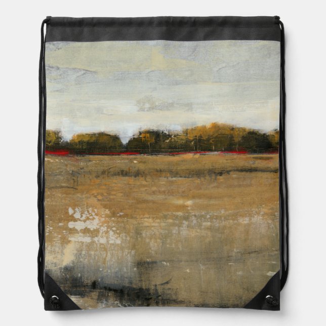 Lush Green Countryside Landscape Drawstring Bag (Front)