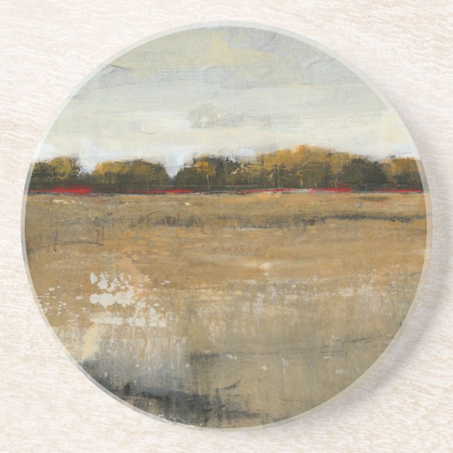 Lush Green Countryside Landscape Drink Coaster (Front)