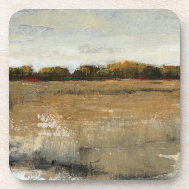 Lush Green Countryside Landscape Drink Coaster (Front)