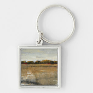 Lush Green Countryside Landscape Keychain