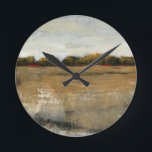 Lush Green Countryside Landscape Round Clock<br><div class="desc">A wonderful landscape print by Tim O'Toole. The lush green countryside seemingly stretches out forever. Wouldn't you love to go lay out in the grass and stare at the sky depicted in this print? Be sure to order your copy today!</div>