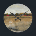 Lush Green Countryside Landscape Round Clock<br><div class="desc">A wonderful landscape print by Tim O'Toole. The lush green countryside seemingly stretches out forever. Wouldn't you love to go lay out in the grass and stare at the sky depicted in this print? Be sure to order your copy today!</div>