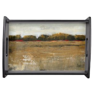 Lush Green Countryside Landscape Serving Tray