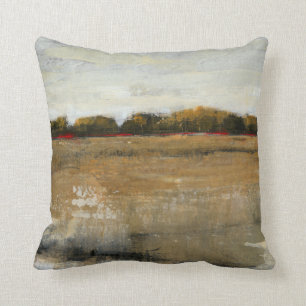 Lush Green Countryside Landscape Throw Pillow