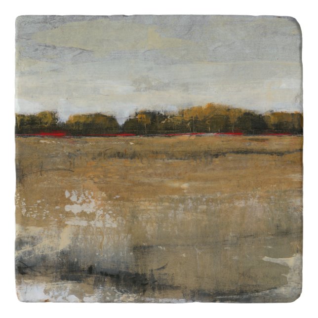 Lush Green Countryside Landscape Trivet (Front)