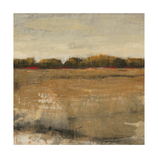 Lush Green Countryside Landscape Wood Wall Art (Front)