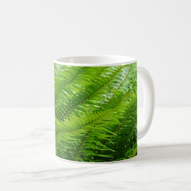 Lush green ferns  coffee mug (Front Right)