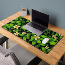 Lush Green Floral Pattern Illustration