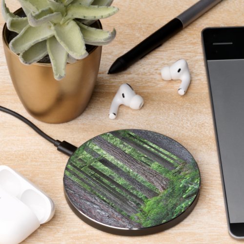 Lush Green Forest Landscape Wireless Charger