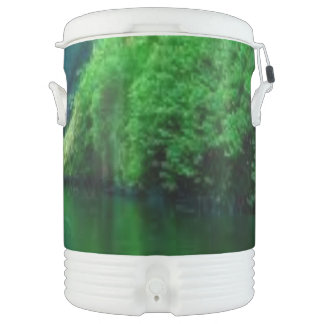 Lush Green Forest River Scenic Igloo Beverage Cool Cooler