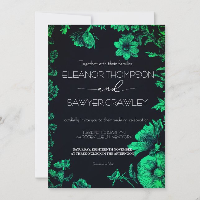 Lush Green Garden Wedding Invitation (Front)