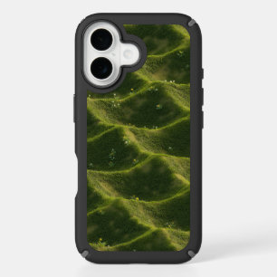Lush Green Hills with Wildflowers Nature Pattern iPhone 16 Case