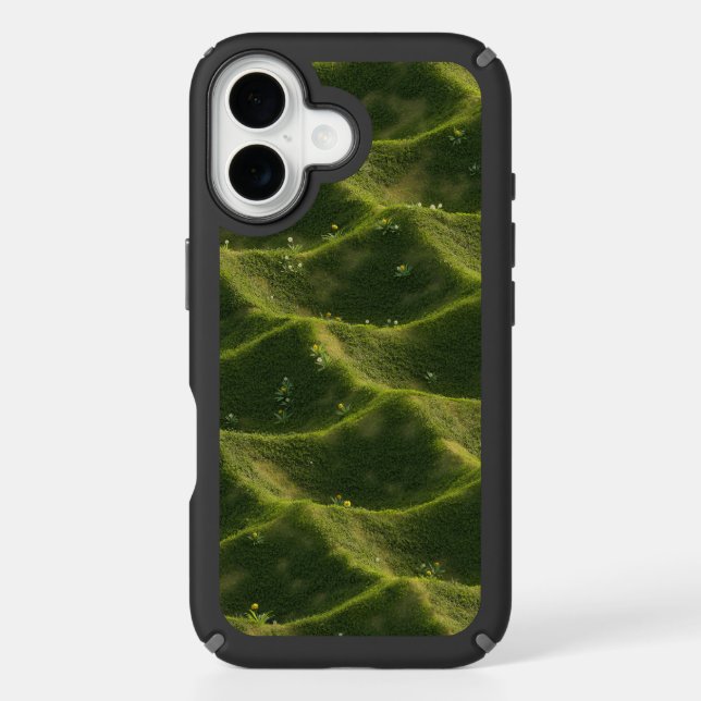 Lush Green Hills with Wildflowers Nature Pattern Speck iPhone Case (Front)