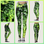 Lush Green Ivy Vine Leaves Photographic Leggings<br><div class="desc">Embrace nature’s beauty with these lush green ivy leggings. Featuring a vibrant blend of bright summery greens and rich forest tones, they’re a perfect way to bring the outdoors into your wardrobe. The botanical photography of verdant ivy vines adds a unique touch, making these leggings a stylish and natural choice...</div>