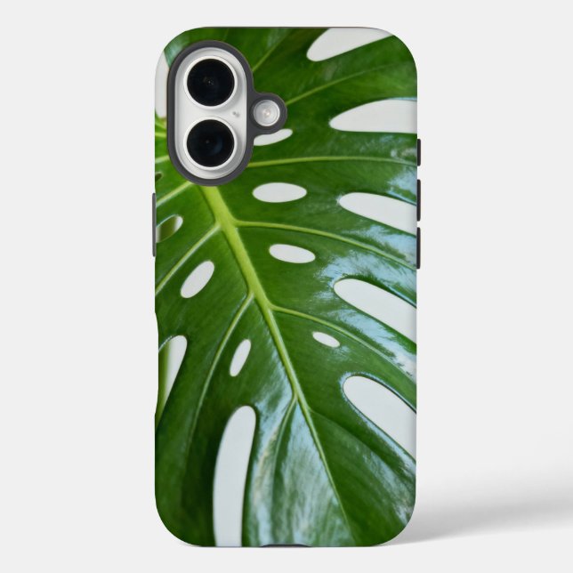 Lush Green Monstera Leaf Case-Mate iPhone Case (Back)